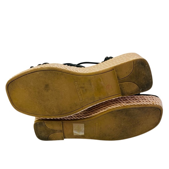 Marc Fisher Zarah Black Ankle Strap Wedge Platform Sandals Size 11 - Picture 6 of 7